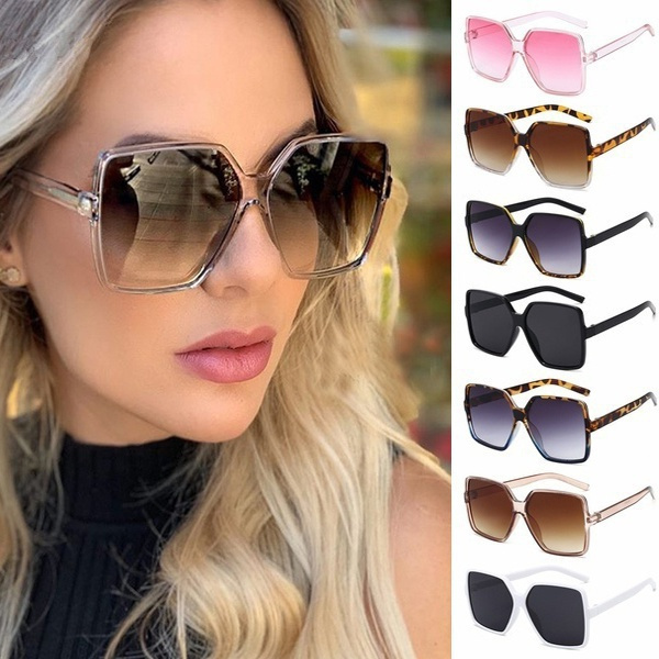 New Fashion Women Oversized Sunglasses Gradient Vintage Retro Brand  Designer Female Sun Glasses Uv400 Sunglasses for women
