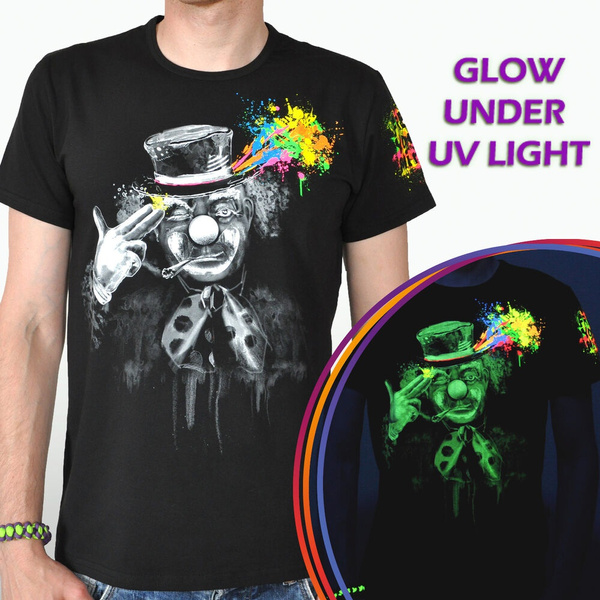 Free mind - psychedelic shirt rave tee Glowing Dark UV black light psy ...