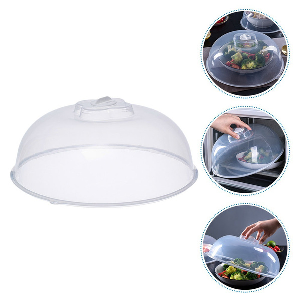 1pc Clear Food Dust Cover, Large Food Lid For Microwave Heating