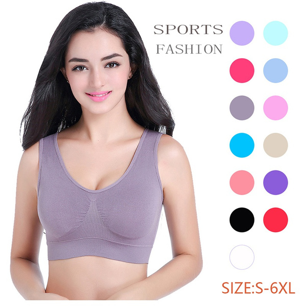 Plus-size S-6XL Sports Bra fashion seamless casual and comfortable crop  vest running yoga bra