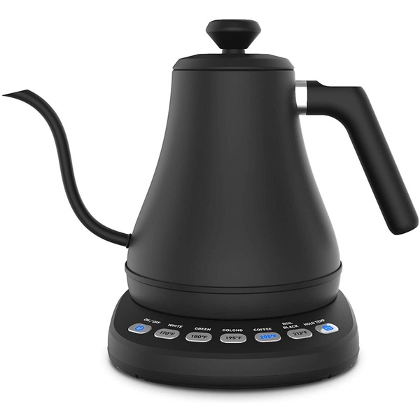 Aigostar Electric Gooseneck Kettle Temperature Control, 1200W Quick Heating  Pour Over Kettle and Tea Kettle for Coffee Tea, 5 Variable Presets, Keep
