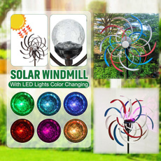 yardwindmill, Garden, Glass, solarenergylamp