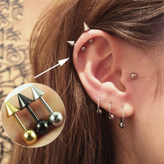 helixcartilage, cartilagestud, punk earring, earpiercing