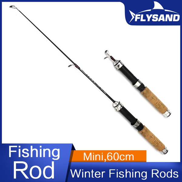 Winter Shrimp Ice Fishing Rod Pole Portable Winter Fishing Rods Spinning  Casting 3 Sections Fish Pole 60cm