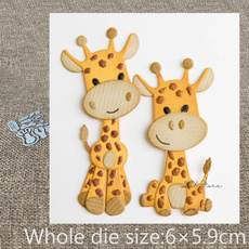 cute, giraffe, Scrapbooking, embossingfolderdie