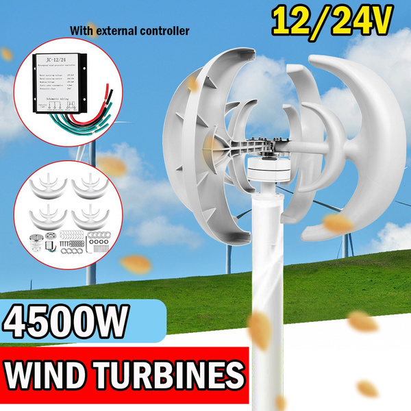 10000W 6 Blades Auto Windward Lantern Wind Turbine Generator Vertical Axis-24V©™
