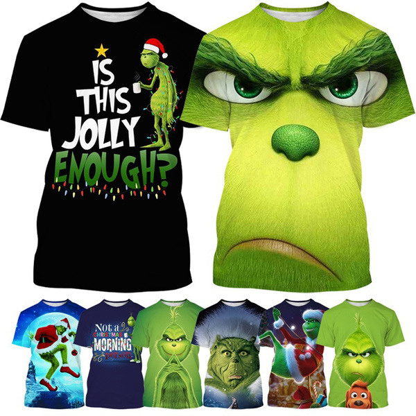 3D Funny Movie How The Grinch Stole Christmas Printed T-shirt Cartoon ...