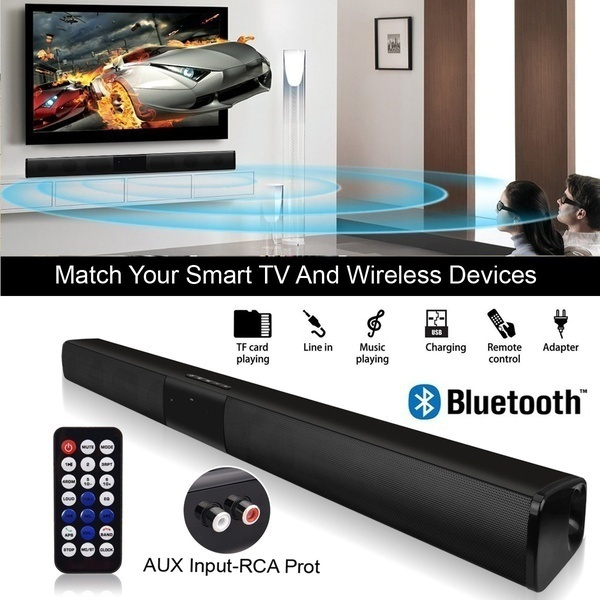 Toplevel Home Theater Wireless Soundbar Stereo Out Bluetooth Speaker