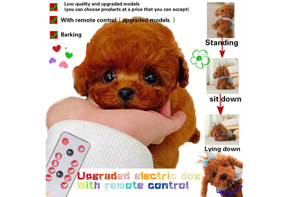 18CM Electric Simulation Puppy Plush Toys Interactive Cute Dog Robot Funny  Wagging Shaking Toy for Kids Birthday Xmas Gift - Realistic Reborn Dolls  for Sale