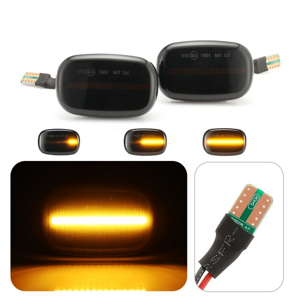 Clignotants Latéraux LED Dynamiques Pour Toyota – Corolla, RAV4, Yaris, Prius, Etc., Blanc - 2