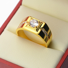 golden, crystal ring, Jewelry, Accessories
