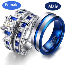 Sterling, Steel, Fashion, wedding ring