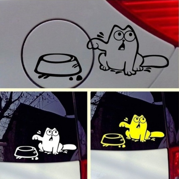 Simon's Cat Decal Hungry Feed Me! Car tank sticker