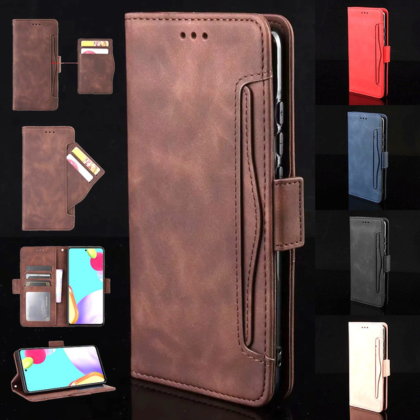 Multi-Card Holder Luxury Retro Flip Wallet Leather Case for Samsung ...