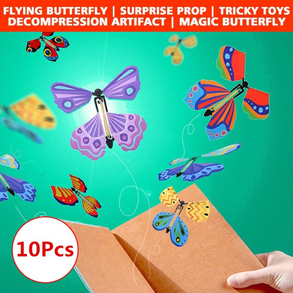 Magic butterfly sales flying card toy