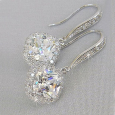 DIAMOND, lover gifts, 925 silver rings, Earring