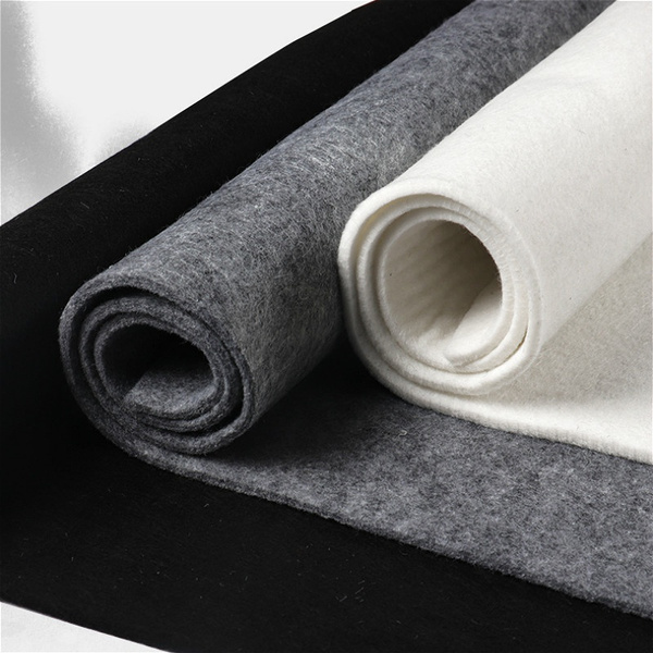 50x70cm Felt Sheets Fabric 5mm Thick Soft Polyester Cloth Craft DIY Sewing  Grey/Black