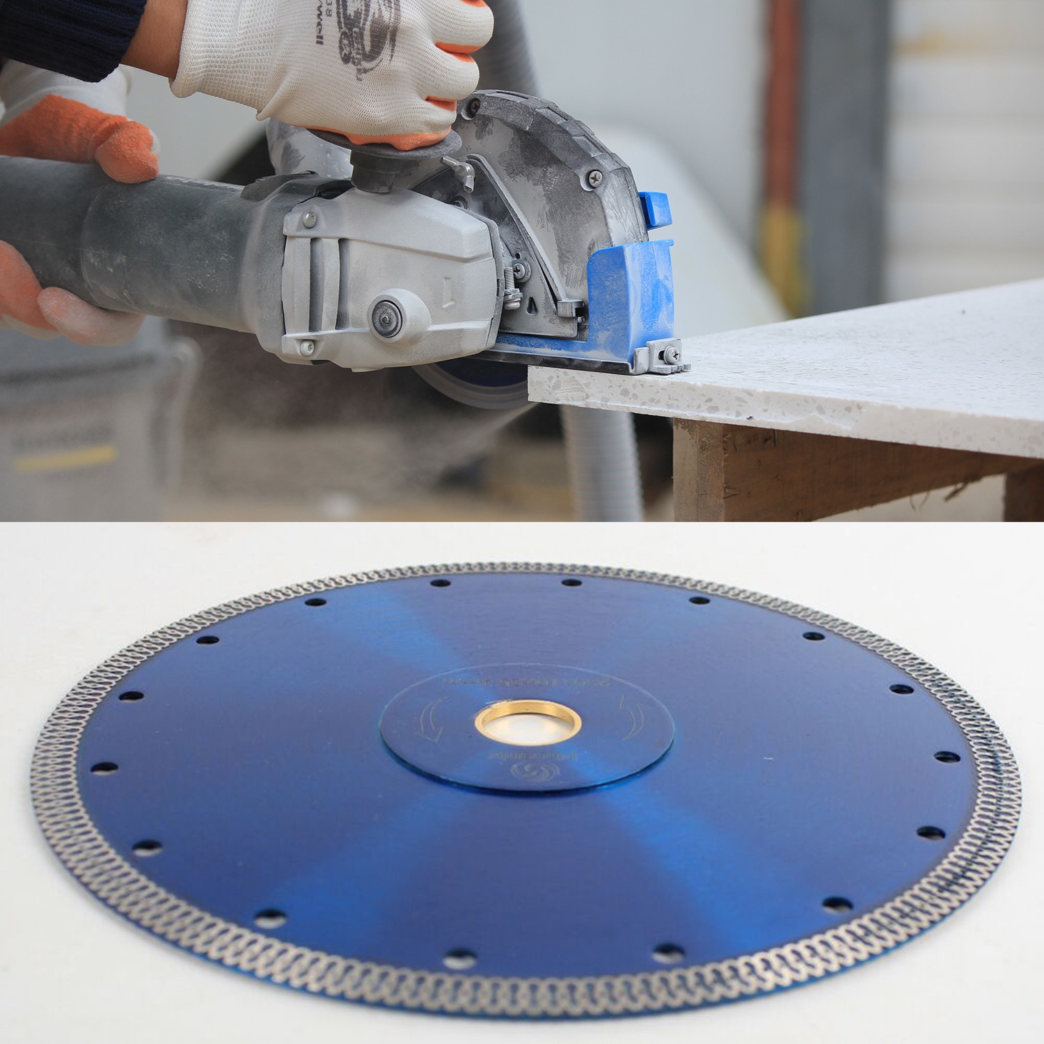 Porcelain Tile Turbo Thin Diamond Dry Cutting Blade Grinder wheel 105