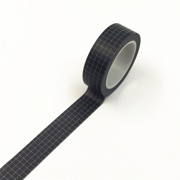 Black and White Grid Washi Tape Japanese Paper DIY Planner Masking Tape  Adhesive Tapes Stickers Decorative Stationery Tapes