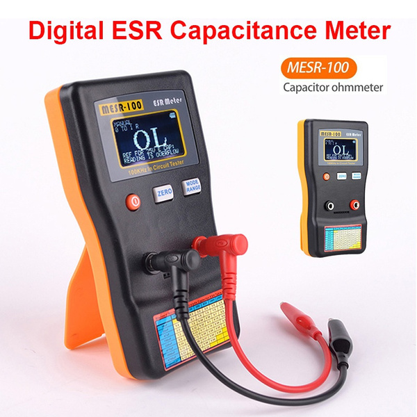 MESR-100 Portble ESR Capacitance Ohm Meter Resistance Capacitor Circuit ...
