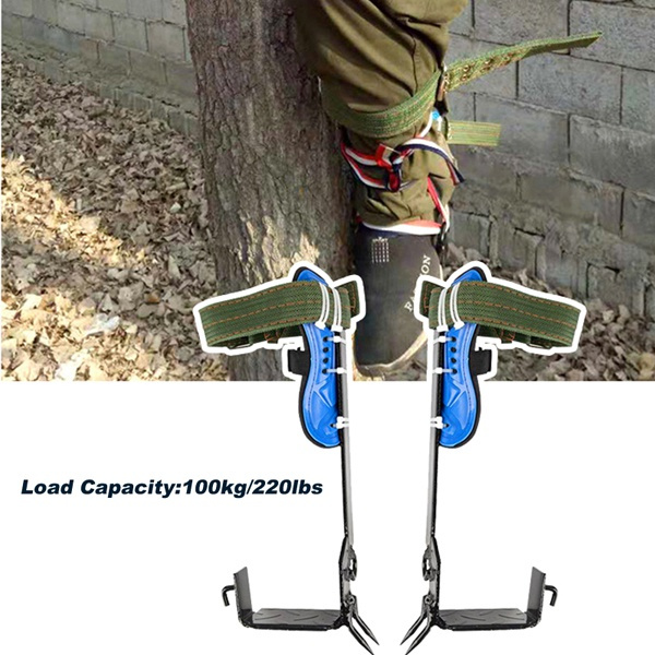Metal Tree Climbing Spike 2 Gears Set Safety Belt Adjustable Rope Metal Tree Climbing Spike 2 Gears Set Safety Belt Adjustable Rope
