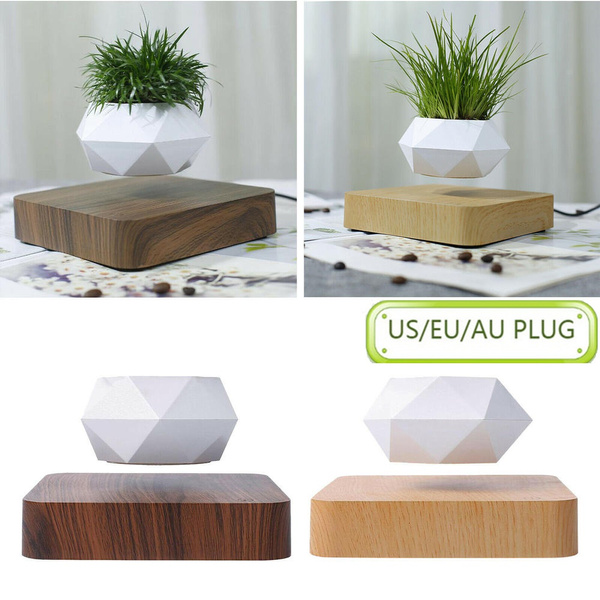 New Home Offcie Desk Decor Levitating Air Bonsai Pot Rotation Planters