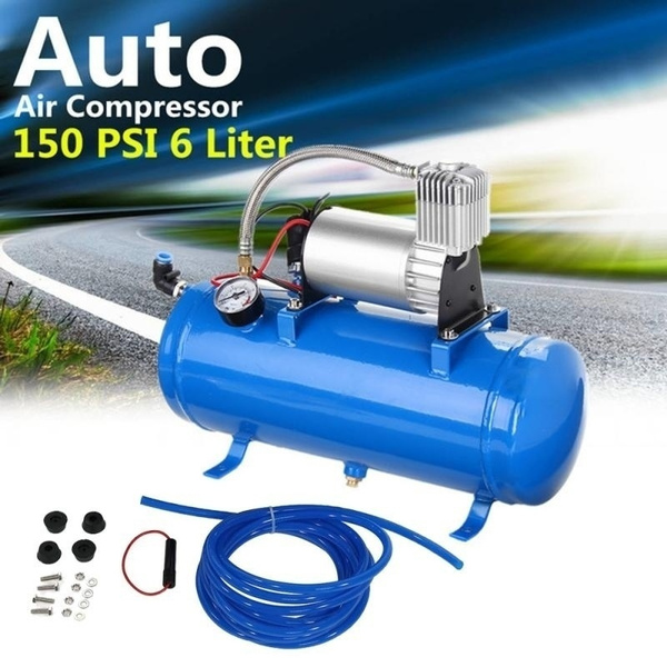 150psi 12V Air Compressor With 6 Liter Tank Tyre Inflator Pump For Air