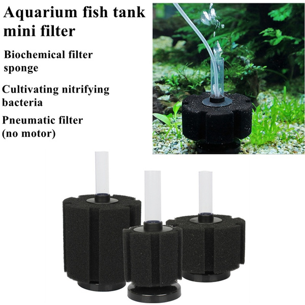 Small Fish Tank Mini Mute Filter Biochemical Filter Sponge Cultivating  Nitrifying Bacteria Pneumatic Filter Aquarium Accessories