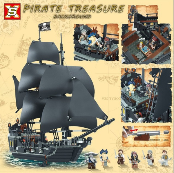 Pirates of Caribbean Pirates Ship Building Blocks Toys The Black Pearl 804pcs 