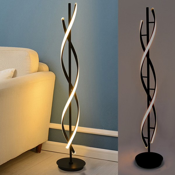 LED Spiral Floor Lamp Dimmable Warm White Dinning Living Room Bedrooms ...