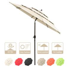 Outdoor, patioumberllawithcrankhandle, Aluminum, tilt