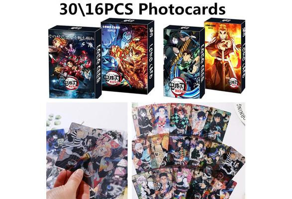 16 PCs Set Anime Jujutsu Kaisen Demon Slayer Photocards Print Photo Cards Merch