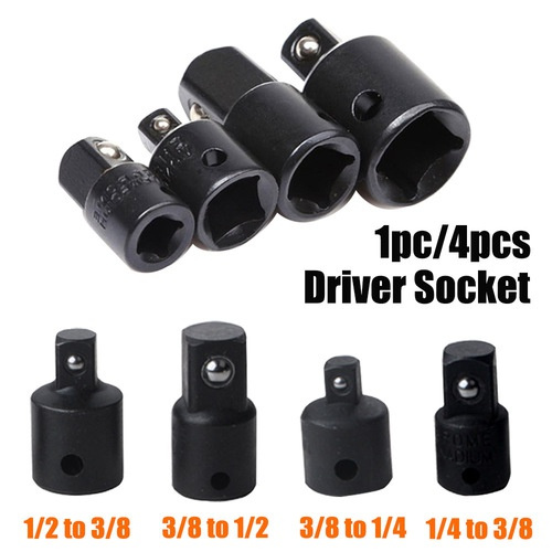 4PCS 1/4" 3/8" 1/2" Air Impact Reducer Adapter Drive Socket Wrench Tools Set 