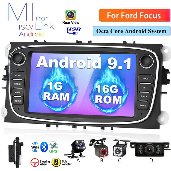 Android 9.1 2 din Car Radio Multimedia Player GPS Autoradio 2din For FORD/Focus  II/Mondeo MK4/S-Max/Galaxy/C-Max/Kuga