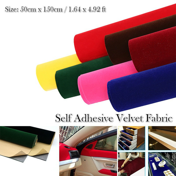 150x50cm Self Adhesive Velvet Fabric Velour Felt Sticker Vinyl Film