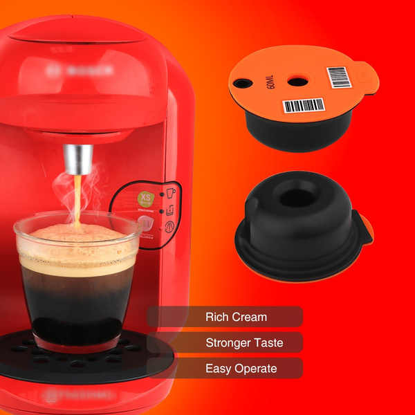 Cápsulas de café recargables ICafilas compatibles con la máquina BO-SCH  Tassim o Crema de cápsulas de café reutilizable ecológica | Wish