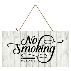 Smoking, Wood, woodsign, printed