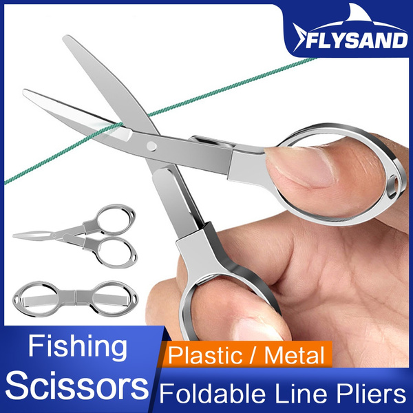 1/2pcs Stainless Steel Fishing Scissors Folding Scissors For