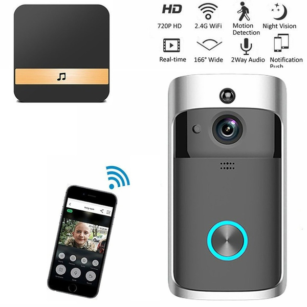 Ring & Video Doorbell WITH Camera Wireless WiFi Security Phone Bell 720PHD  