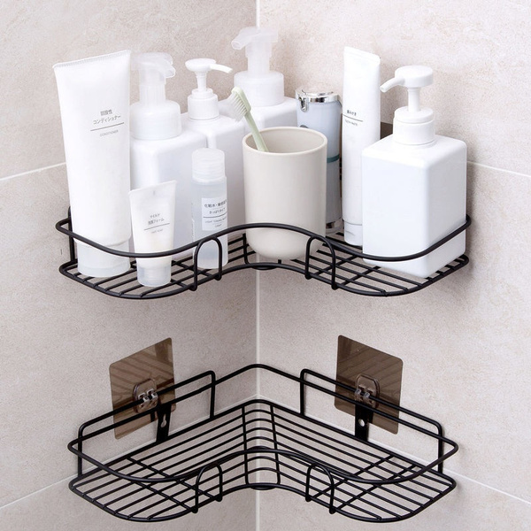 Kitchen bathroom Toiletries Rack Punch-Free Wall-Mounted Household