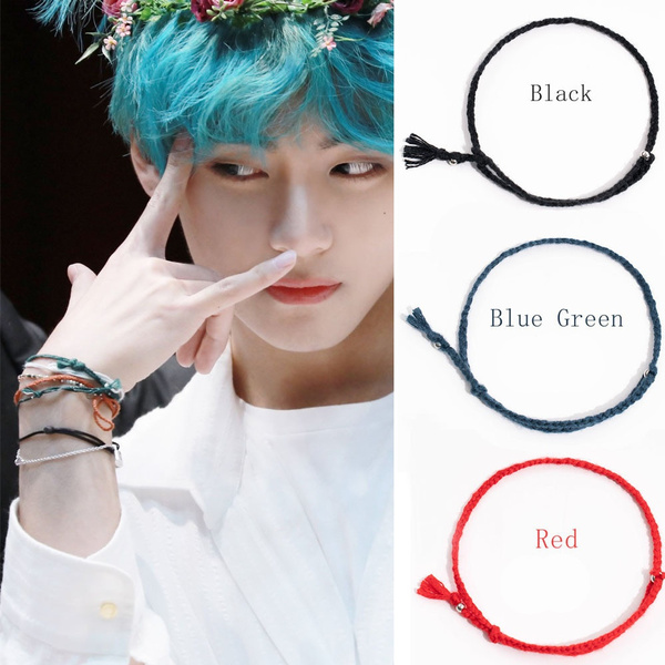 V Same Small Lock Bracelet Kpop Kim Taehyung Jewelry Fashion Korean Style  Hand Rope Chain Vante Accessories Idol Fans Pick Gifts - AliExpress