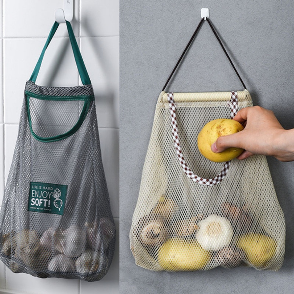 1/3/5PCS Large Capacity Storage Hanging Bag Kitchen Organize Mesh Pouch