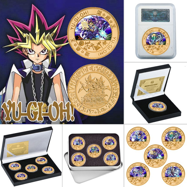 Japanese Anime Gold Plated Commemorative Coin Set /w Holder Yu Gi Oh ...