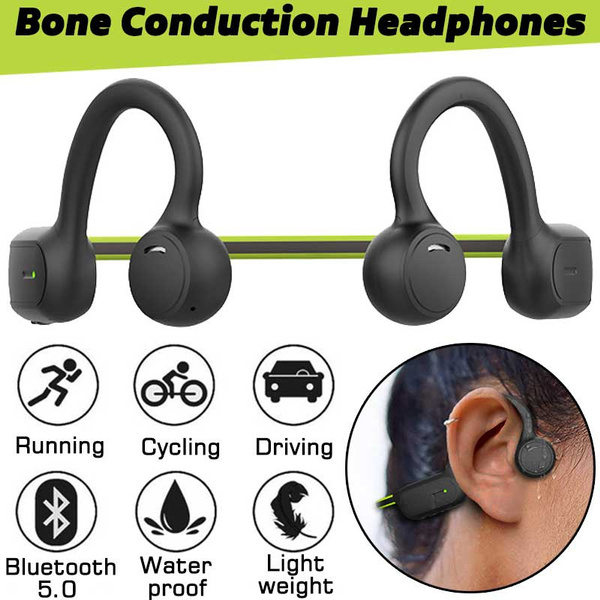 Wireless Bluetooth Bone Conduction Headphones Waterproof Stereo Open
