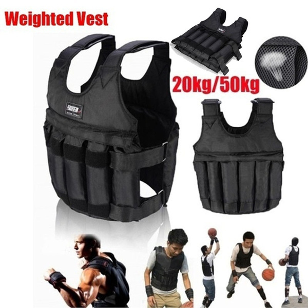 Professional 20/50KG Adjustable Workout Weighted Vest Boxing Waistcoat