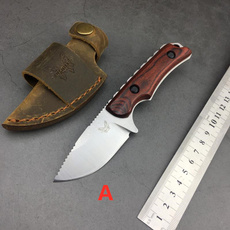 Wood, s30vblade, Hunting, leather
