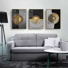 Wall Art, Home Decor, gold, Abstract Oil Painting