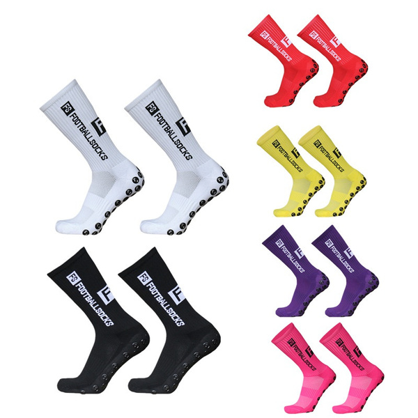 New Style FS Football Socks Round Silicone Suction Cup Grip Anti