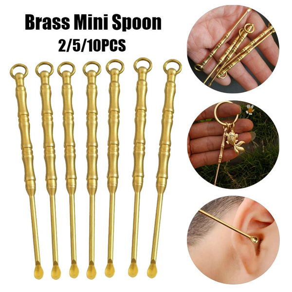 Nuff Spoon 4 Pcs,mini Snuff Metal Gold Spoons 2 Colors Tone For Silver  Sniffer Snuff Powder Shovel,micro Spoon Spatula Spoon, Assorted  Colors(2golden