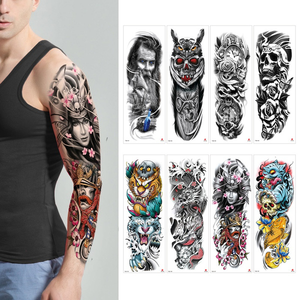 cross tattoo arm sleeve
